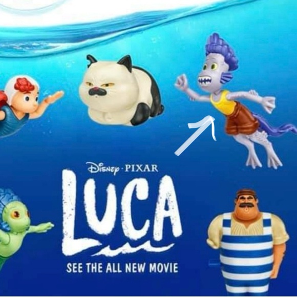ηεψ Luca Pixar McDonald's Happy Meal Toy #5 Swim Figure Alberto Scorfano Perfect - Picture 4 of 12